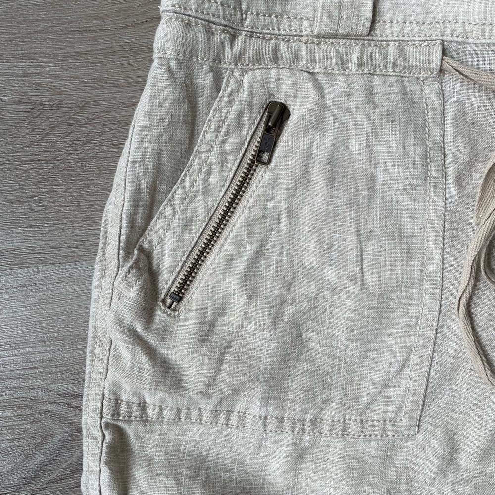 Stem 100% Linen Cream Shorts, Women’s Medium - Picture 3 of 12